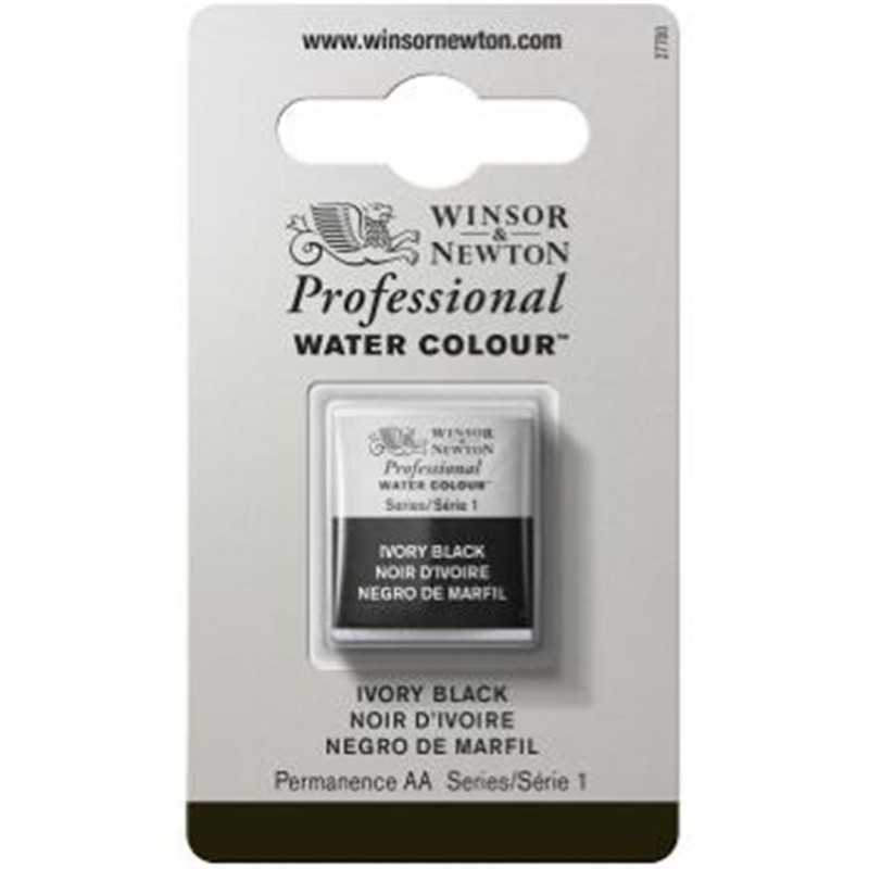 Winsor & Newton - Professional Water Color 1/2 Tablet Series 1-Color Awc 331 Ivory Black
