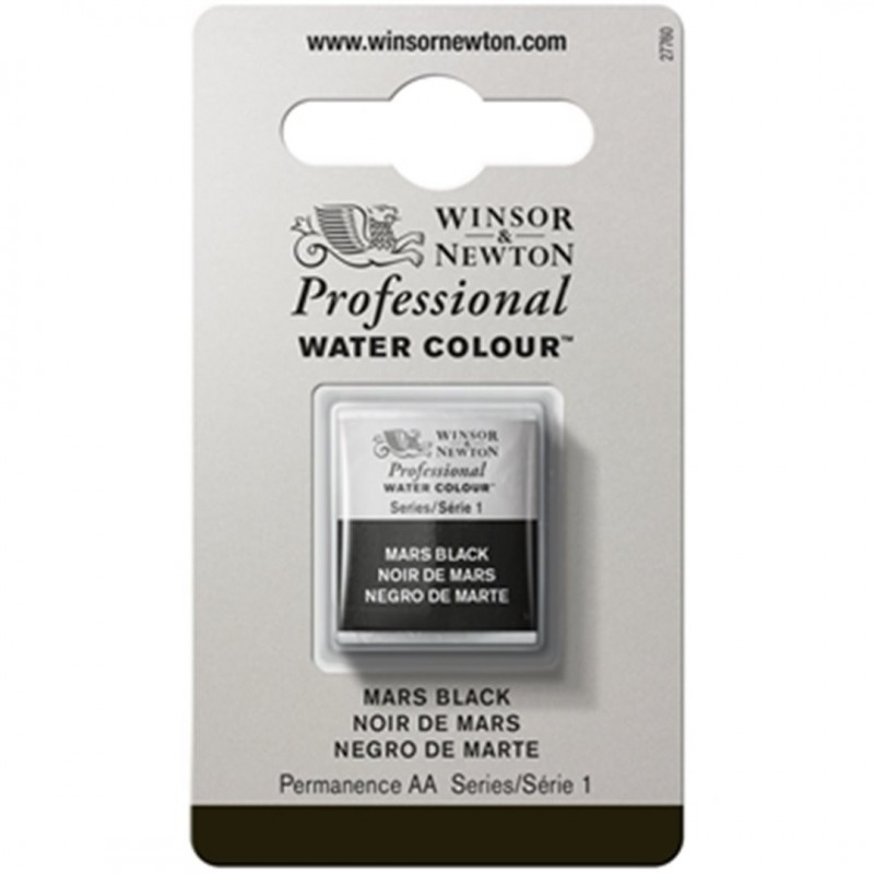 Winsor & Newton - Professional Water Color 1/2 Tablet Series 1-Color Awc 386 Mars Black