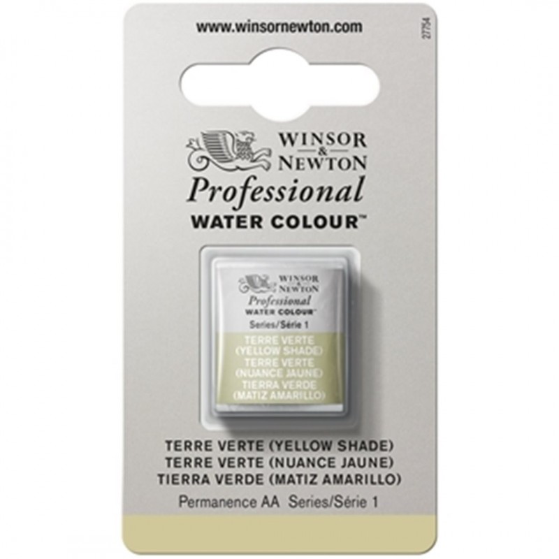 Winsor & Newton - Professional Water Color 1/2 Tablet Series 1-Color Awc 638 Terra Green (yellow Shade)
