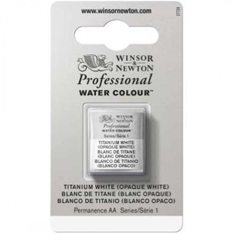 Winsor & Newton - Professional Water Color 1/2 Tablet Series 1-Color Awc 644 Titanium White (matte White)