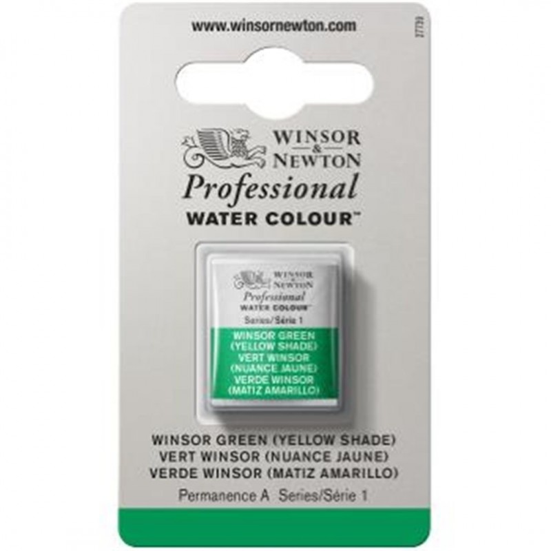 Winsor & Newton - Professional Water Color 1/2 Tablet Series 1-Color Awc 721 Winsor Green (all Yellow)