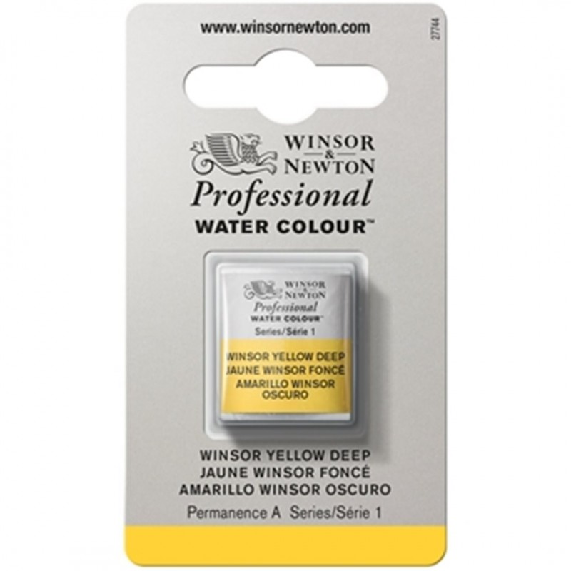 Winsor & Newton - Professional Water Color 1/2 Tablet Series 1-Color Awc 731 Winsor Yellow Dark