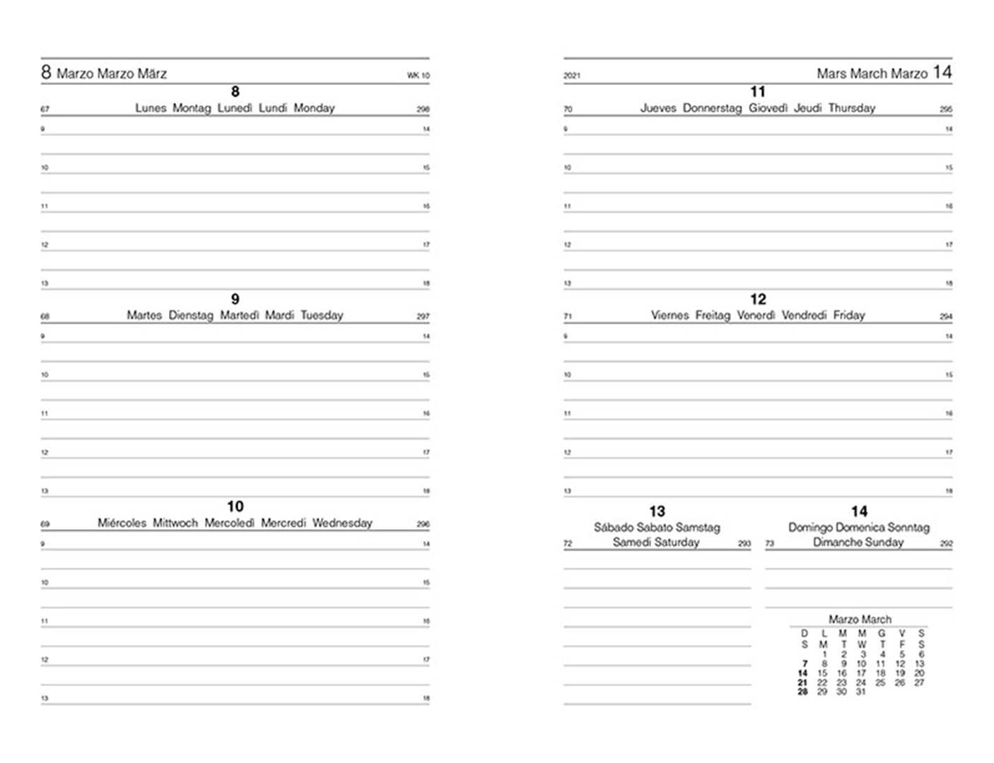 Ricambio Agenda 15x21cm 7g Oo Mood Spirale