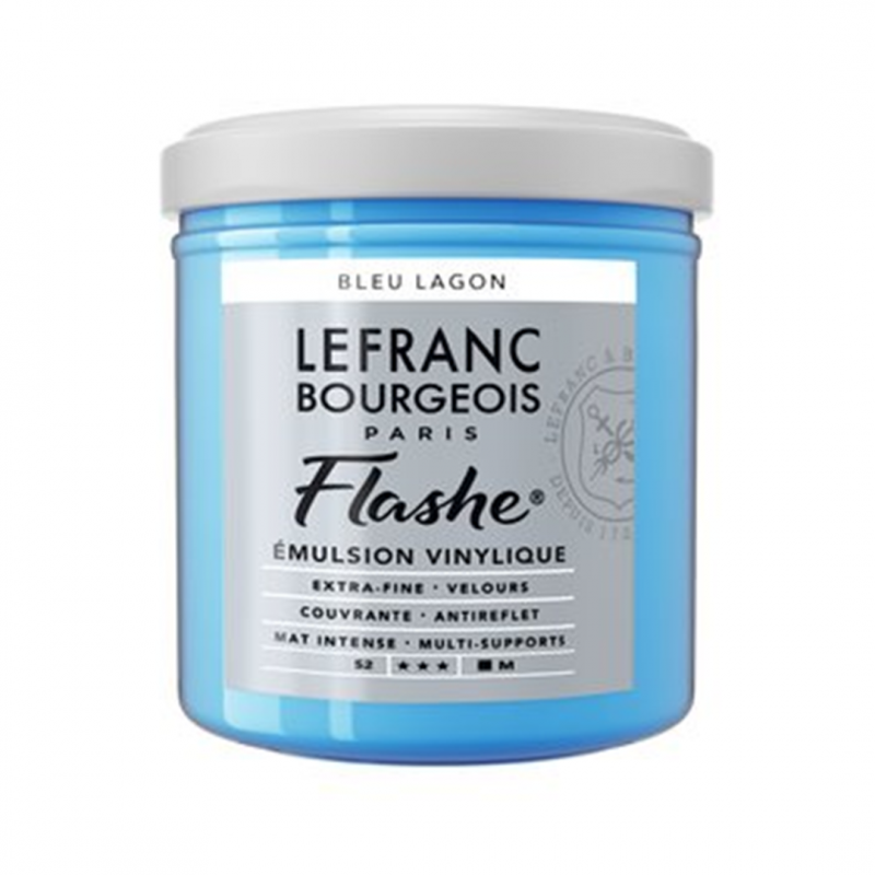 Lefranc Bourgeois Acrilico Flashe Serie 2 125ml Vaso In Vetro 824(649)blu Laguna