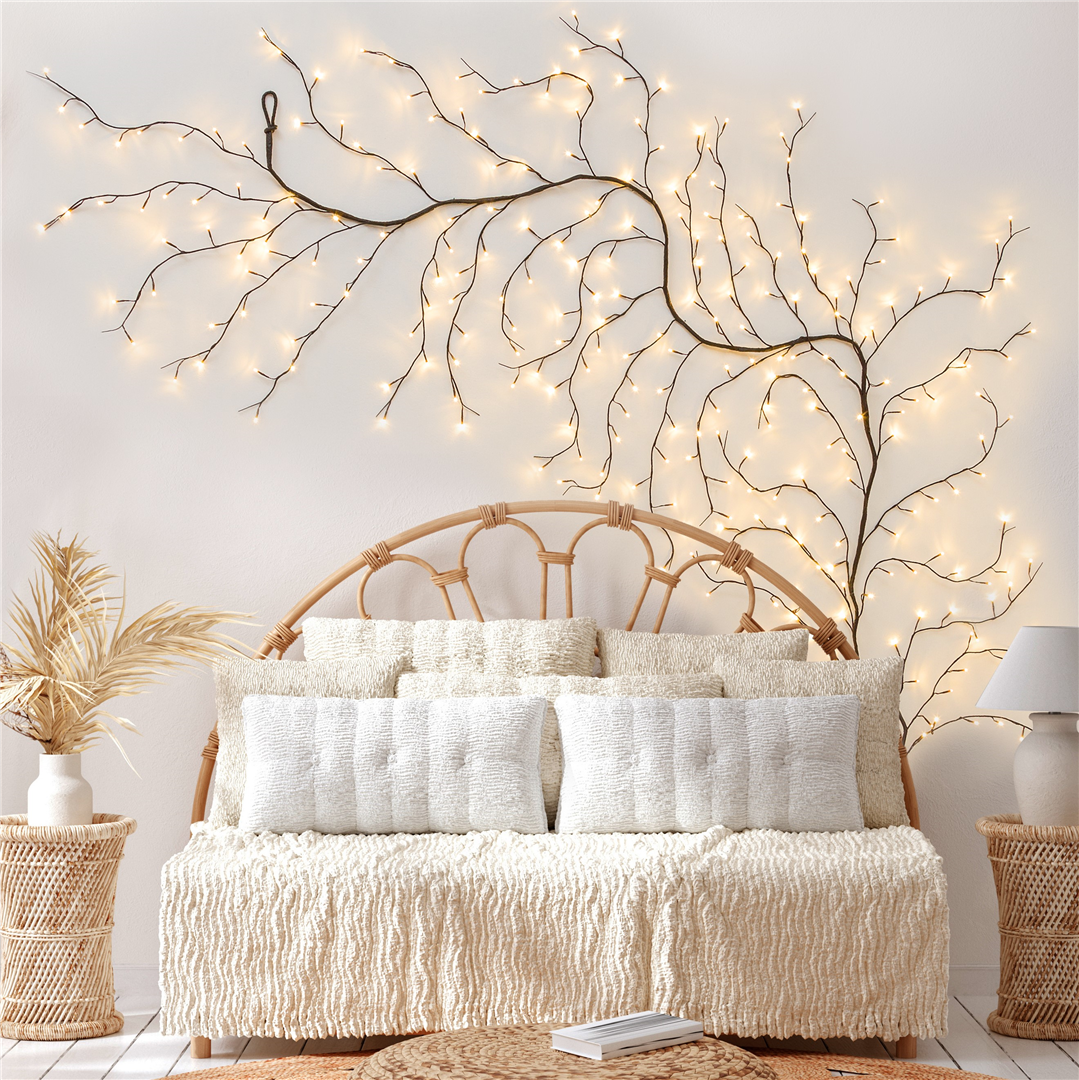 Ramo Marrone 3mt 288 Led Bainco Caldo — immagine 3