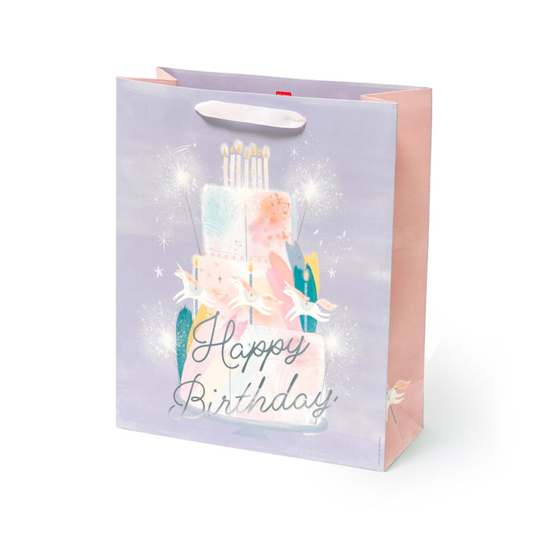Busta Regalo Grande 32,5x26x11,5cm Unicorn Cake
