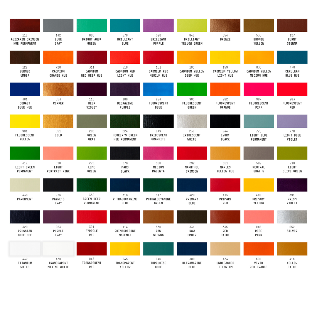 Set Colori Acrilici Basics Pezzi 72 X 22 Ml Gamma Completa — immagine 2
