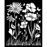 Stencil 20x25cm 0,5mm Thick Atelier Flowers And Poppies | Stamperia