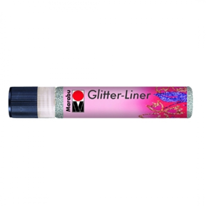 Marabu Pennarello A Rilievo 3d Glitter-Liner 582-Argento
