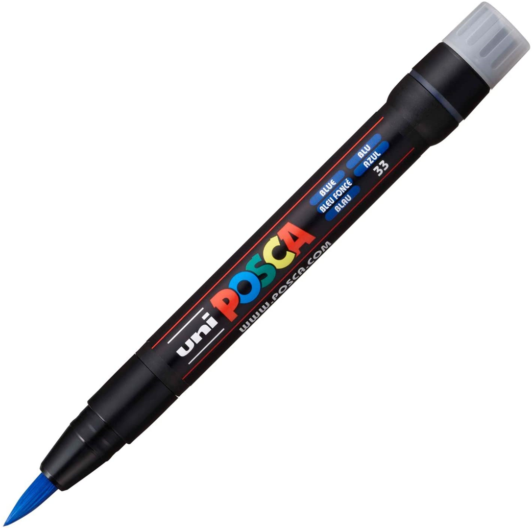 Pennarello Posca Punta Pennello B-Blu — immagine 3