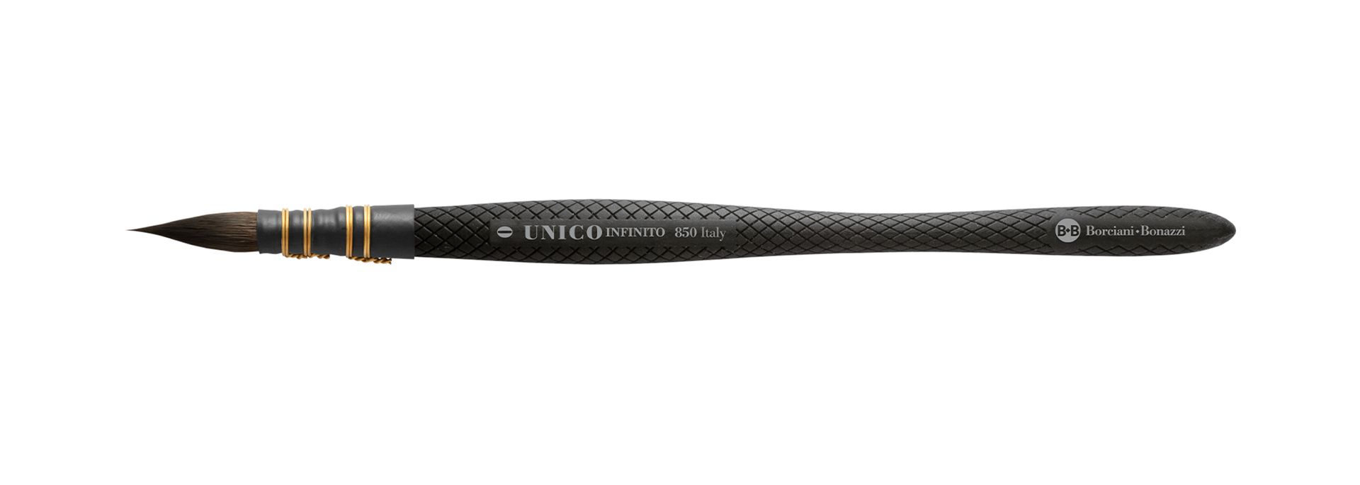 Pennello Unico Infinito Serie 850 N°2 Tondo Bombasino Vaio Con Legatura Manico Corto