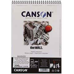 Canson Album The Wall  A4+ 30 Fogli 200 Gr/mq Cm. 21x31 Spiralato Lato Corto
