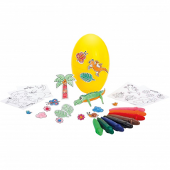 Giotto Be-Be &#39-Stick &amp- Color Egg 3 Assorted Subjects | Giotto Be-bè