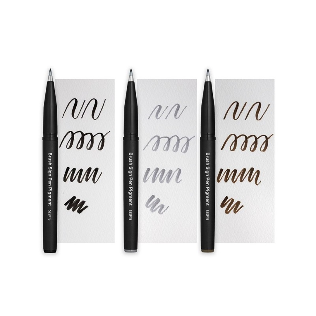 Brush Sign Pen Pigment Grigio — immagine 2