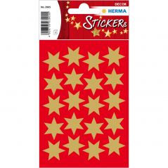 Herma Stickers Adesivi  Natale Stelle Oro