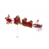Sleigh With Father And Reindeer Felt 40cm | Selezione Vertecchi