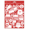 12pcs Red White Christmas Sticker Parcel | Selezione Vertecchi