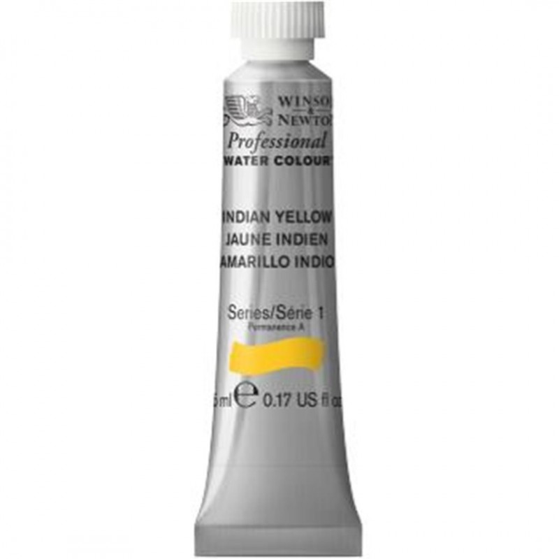Winsor & Newton - Professional Water Colour 5 Ml Tube 1 Series Awc-319 Indian Yellow Color