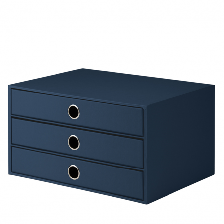 Scatola A4 3cassetti C/asola 250x343x185 Soho Blu Navy 90