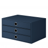 Box A4 3 Drawers W / Slot 250x343x185 Soho Navy Blue 90 | Rossler Soho
