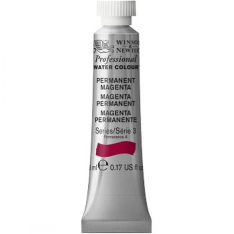Winsor & Newton - Professional Water Colour 5 3 Series Tube Awc-489 Permanent Magenta Color