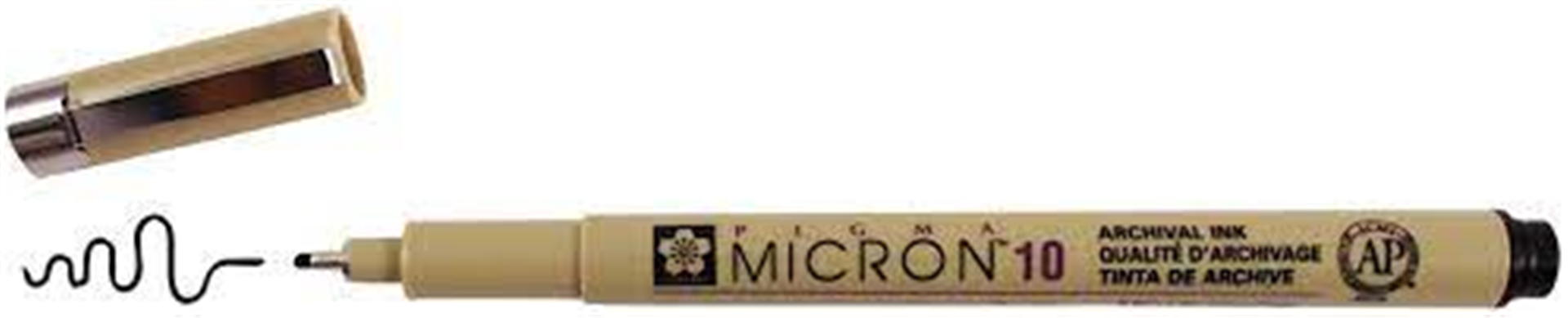 Pennarello Pigma Micron Nero Punta 10-Linea 0.60mm