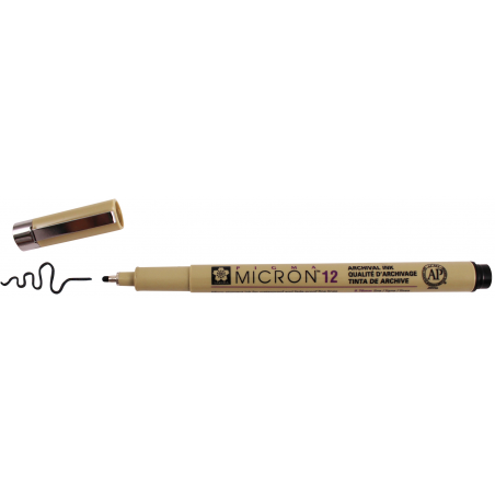 Pennarello Pigma Micron Nero Punta 12-Linea 0,70mm
