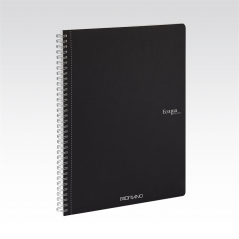 5 Pcs Pack Maxi Notebook Ecoqua A4 1r Spiral 70fg 90gr Black | Fabriano