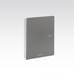 5 Pcs Pack Ecoqua Notebook A5 5mm Spiral 90gr 70fg Anthracite | Fabriano