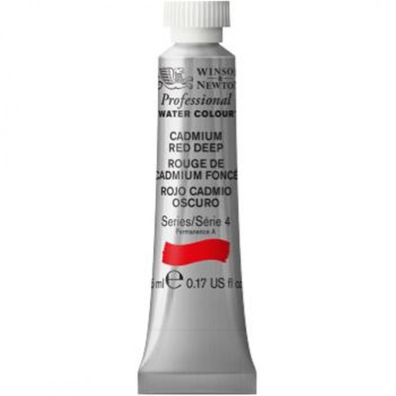 Winsor & Newton - Professional Water Colour 5 Ml Tube 4 Series Awc-097 Color Cadmium Red Dark