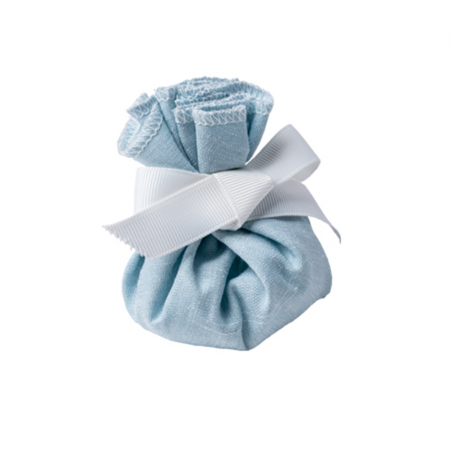 Sacchetto Cotone 7x10cm 4pz Celeste