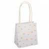 White Embossed Bag With Gold Hearts 4pcs | Artyfetes Factory