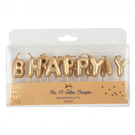 Candelina Buon Compleanno Palloncino 2.5cm Oro