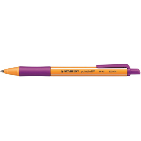 Penna a sfera Ecosostenibile - STABILO pointball - 79% Plastica Riciclata - Lilla