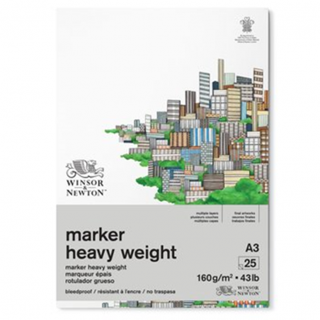 Blocco Per Marker A3 160gr/mq Fogli 25 Carta Liscia Bleedproof