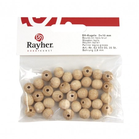 Palline Legno Ø 10 Mm Blister Pezzi 35