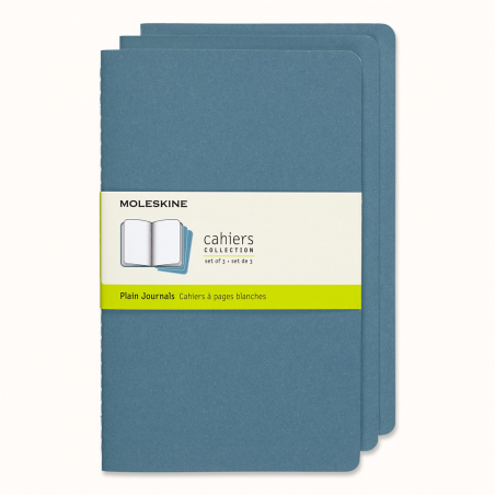 Cahier Large Neutro 3pz Blu Vivace