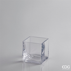 Vaso Vetro Cubo 12x12x12cm  Edg - Enzo De Gasperi-Vertecchi Casa