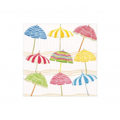 Caspari Tovagliolo 25x25cm Mare  Beach Umbrellas
