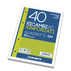 Ricambi Rinforzati A5 80 Gr 40fg 5m | Blasetti