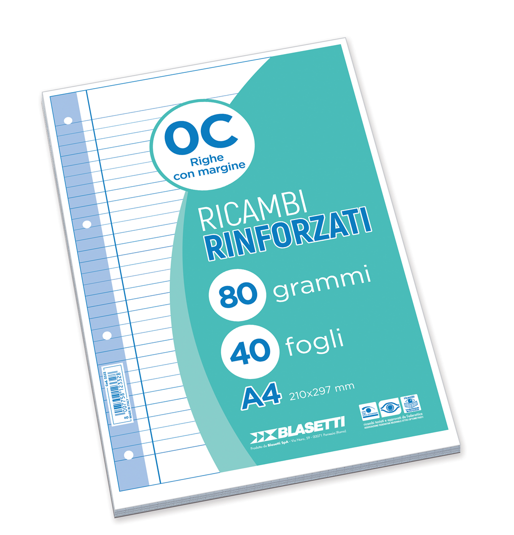 Ricambi Rinforzati A4 80 Gr 40fg 1rc