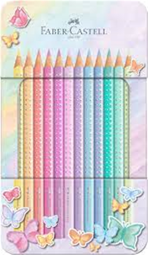 Set 12 Matite Sparkle Pastel Confezione In Metallo — immagine 2