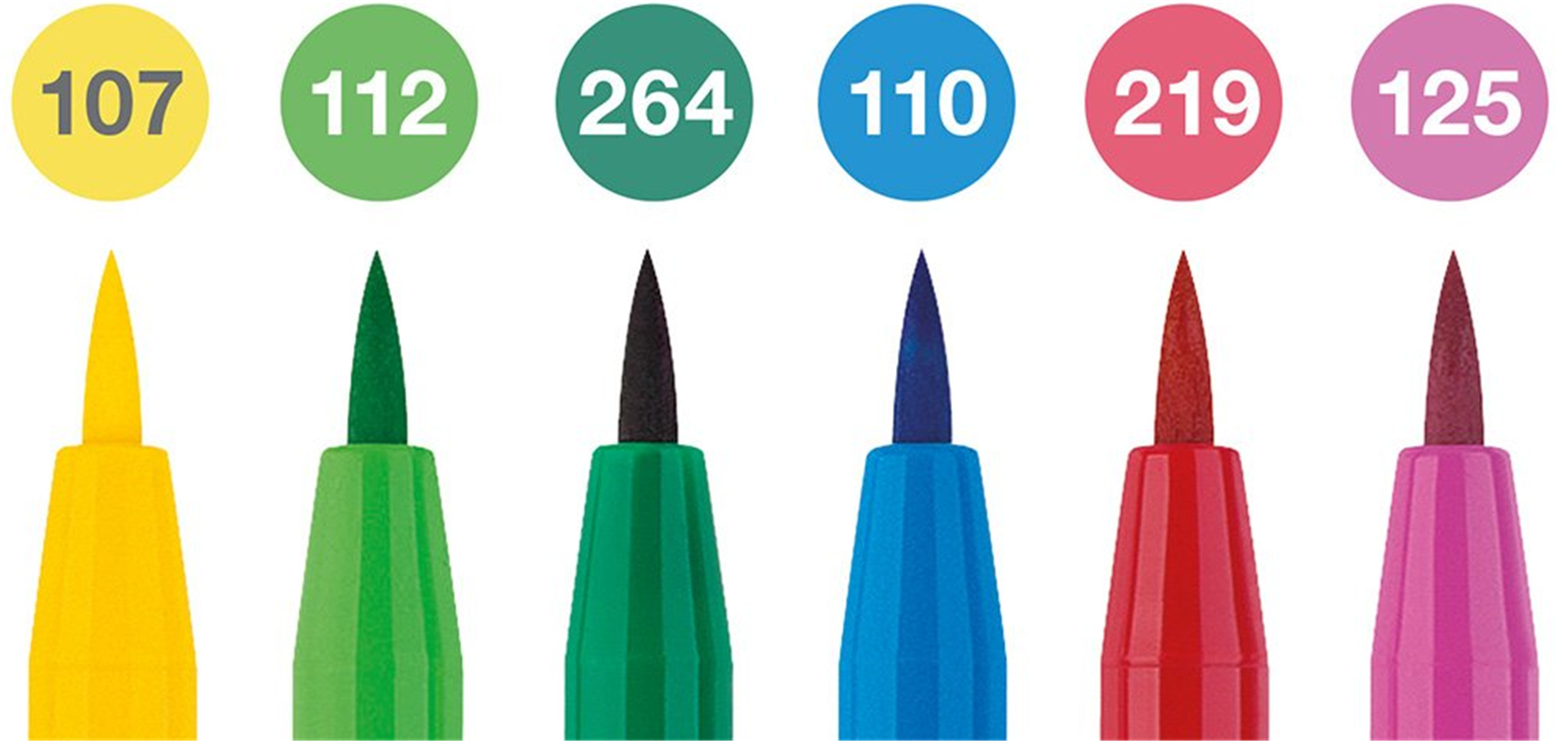 Bustina 6 Pitt Artist Pen Brush India Ink Primavera — immagine 2