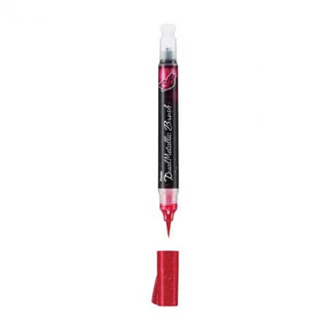 Pennarello Dual Metallic Glitter Brush Rosa-Rosa Metallizzato — immagine 3