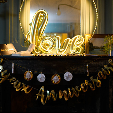 Palloncino Metal Love 68cm Oro