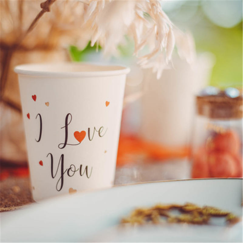 Bicchiere Carta I Love You 8pz | Artyfetes Factory