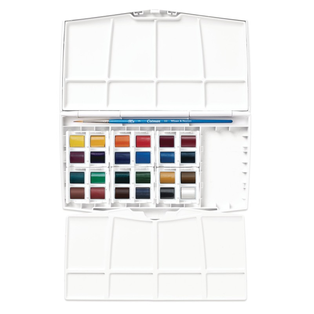 Scatola Cotman Painting Plus 24 1/2 Godets + Pennello — immagine 2