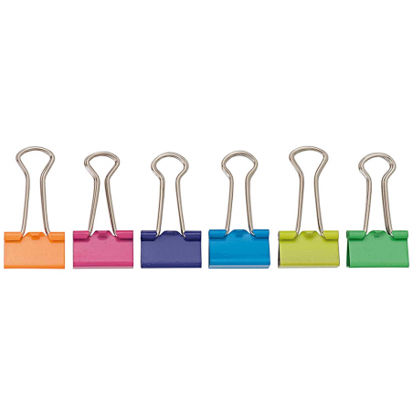 Clips Binder Multicolor 25mm 12pz