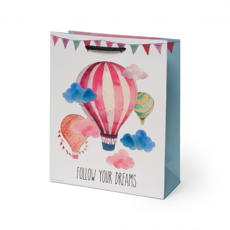 Busta Regalo Grande 32,5x26x11,5cm Air Balloon