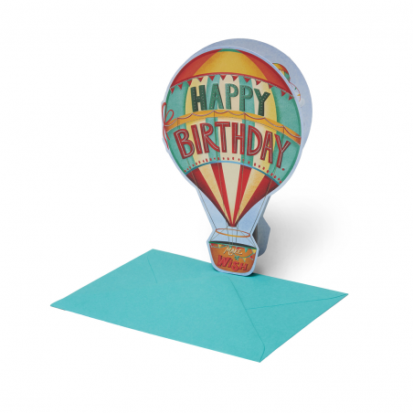 Biglietto Auguri  11.5x17cm Mongolfiera